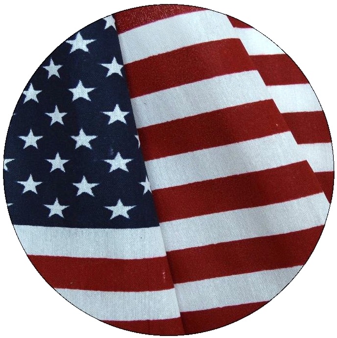 American Flag Pinback Button