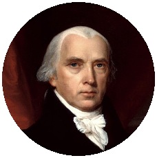 James Madison Pinback Buttons